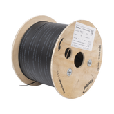 Carrete de 1 km de Fibra Óptica Drop, Interior/Exterior G.657A2 Monomodo de 1 hilo (unifibra), Dieléctrica, Forro Negro